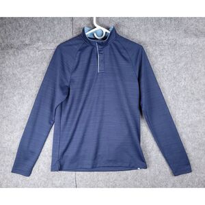 Rhone Sweater Mens Small Blue Club Room Henley Long Sleeve Pullover